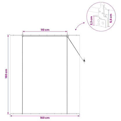 Roller Blind Brown 160 x 160 cm Bamboo