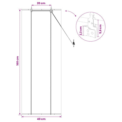 Roller Blind Grey 40 x 160 cm Bamboo