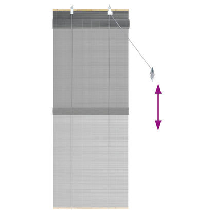 Roller Blind Grey 50 x 160 cm Bamboo
