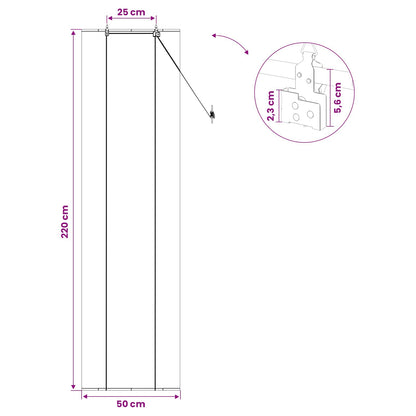 Roller Blind Grey 50 x 220 cm Bamboo