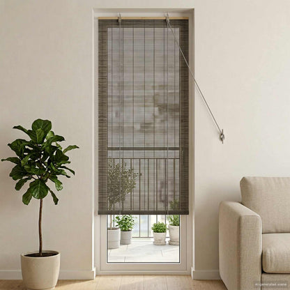 Roller Blind Grey 70 x 220 cm Bamboo