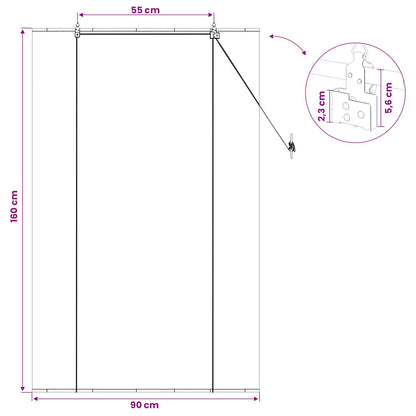 Roller Blind Grey 90 x 160 cm Bamboo
