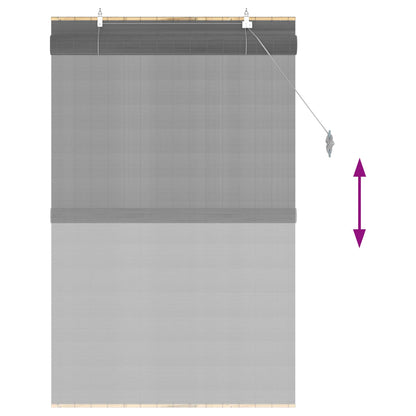 Roller Blind Grey 110 x 160 cm Bamboo