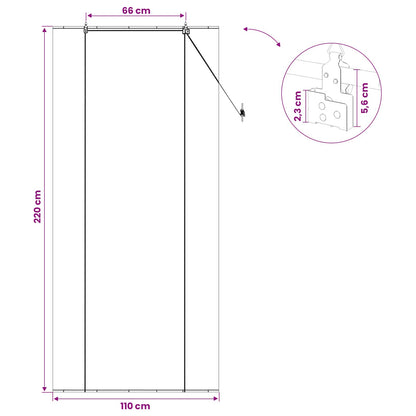 Roller Blind Grey 110 x 220 cm Bamboo