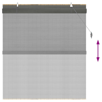 Roller Blind Grey 150 x 160 cm Bamboo