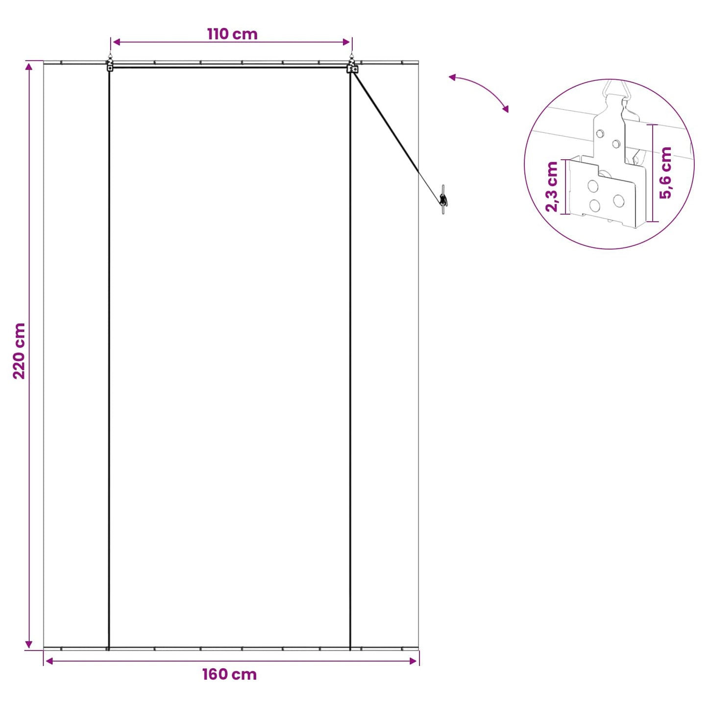 Roller Blind Grey 160 x 220 cm Bamboo