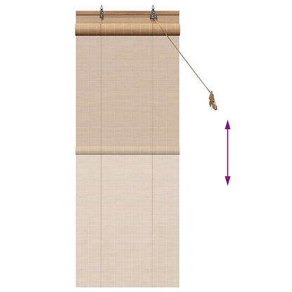 Roller Blind Brown 40 x 160 cm Bamboo
