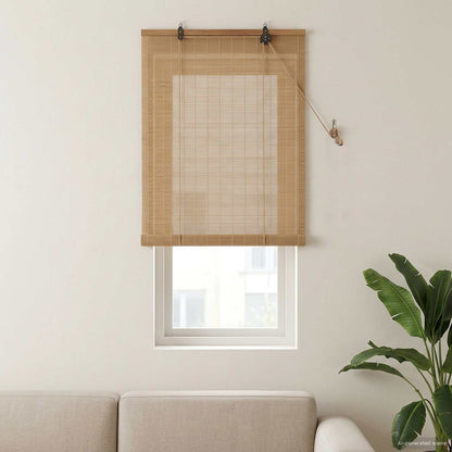 Roller Blind Brown 50 x 160 cm Bamboo