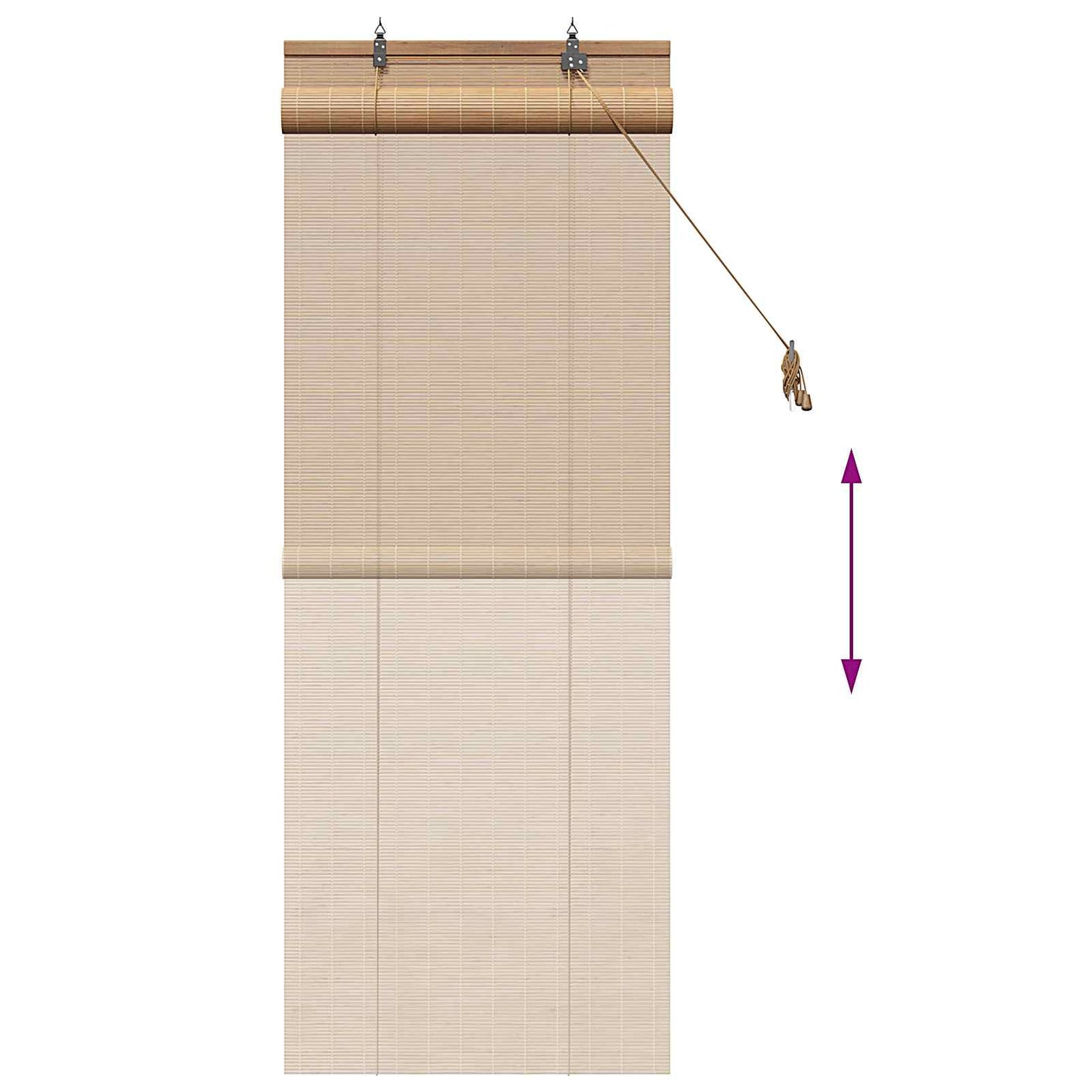 Roller Blind Brown 50 x 160 cm Bamboo