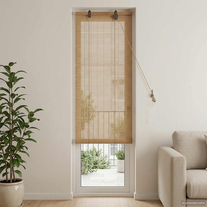 Roller Blind Brown 70 x 220 cm Bamboo