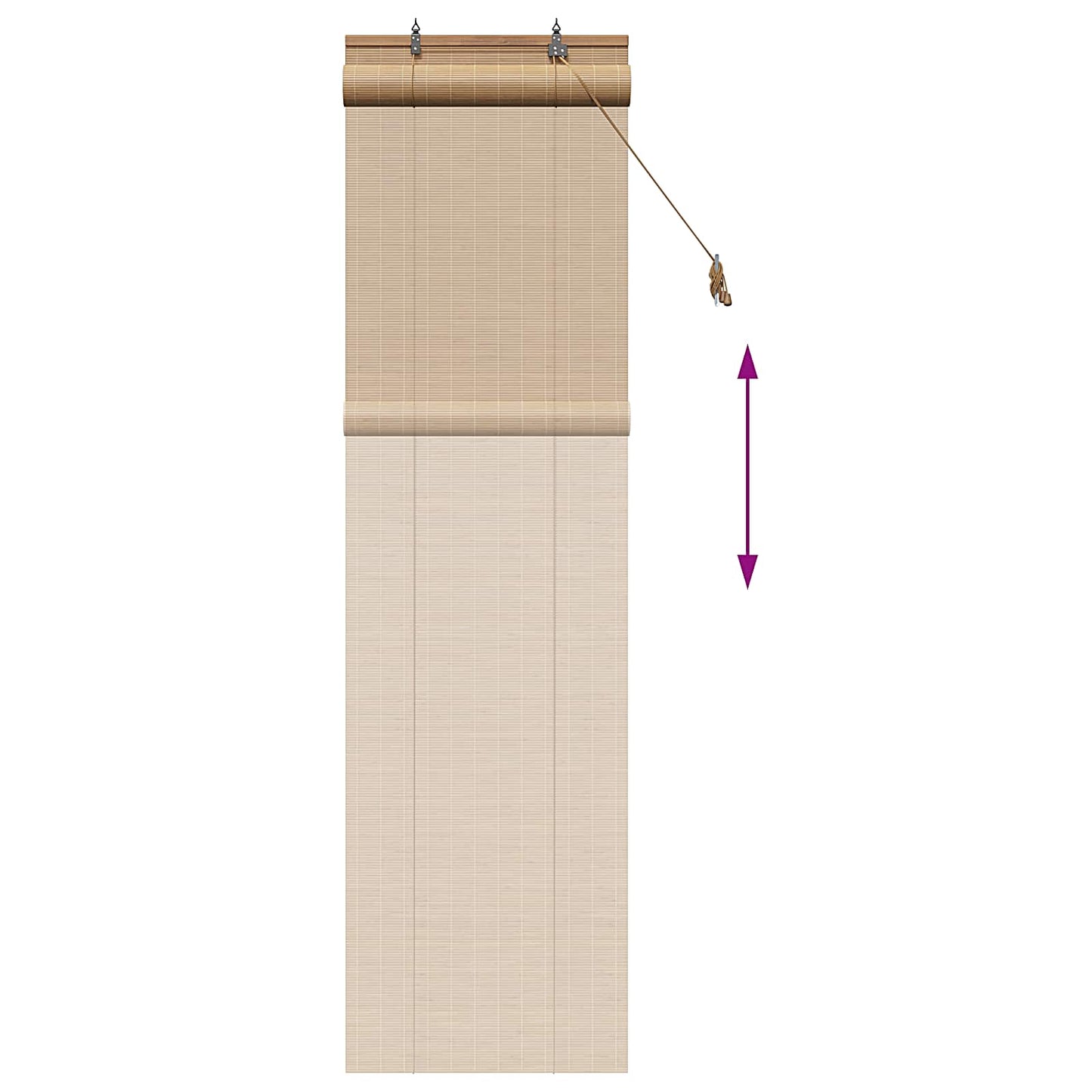 Roller Blind Brown 70 x 220 cm Bamboo