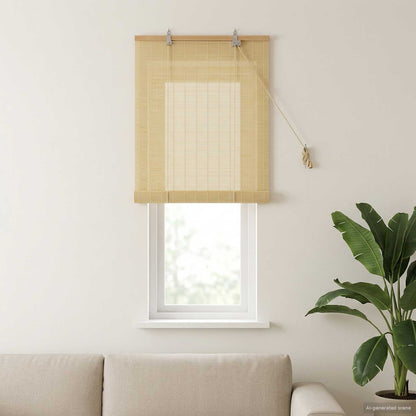 Roller Blind Natural 50 x 160 cm Bamboo