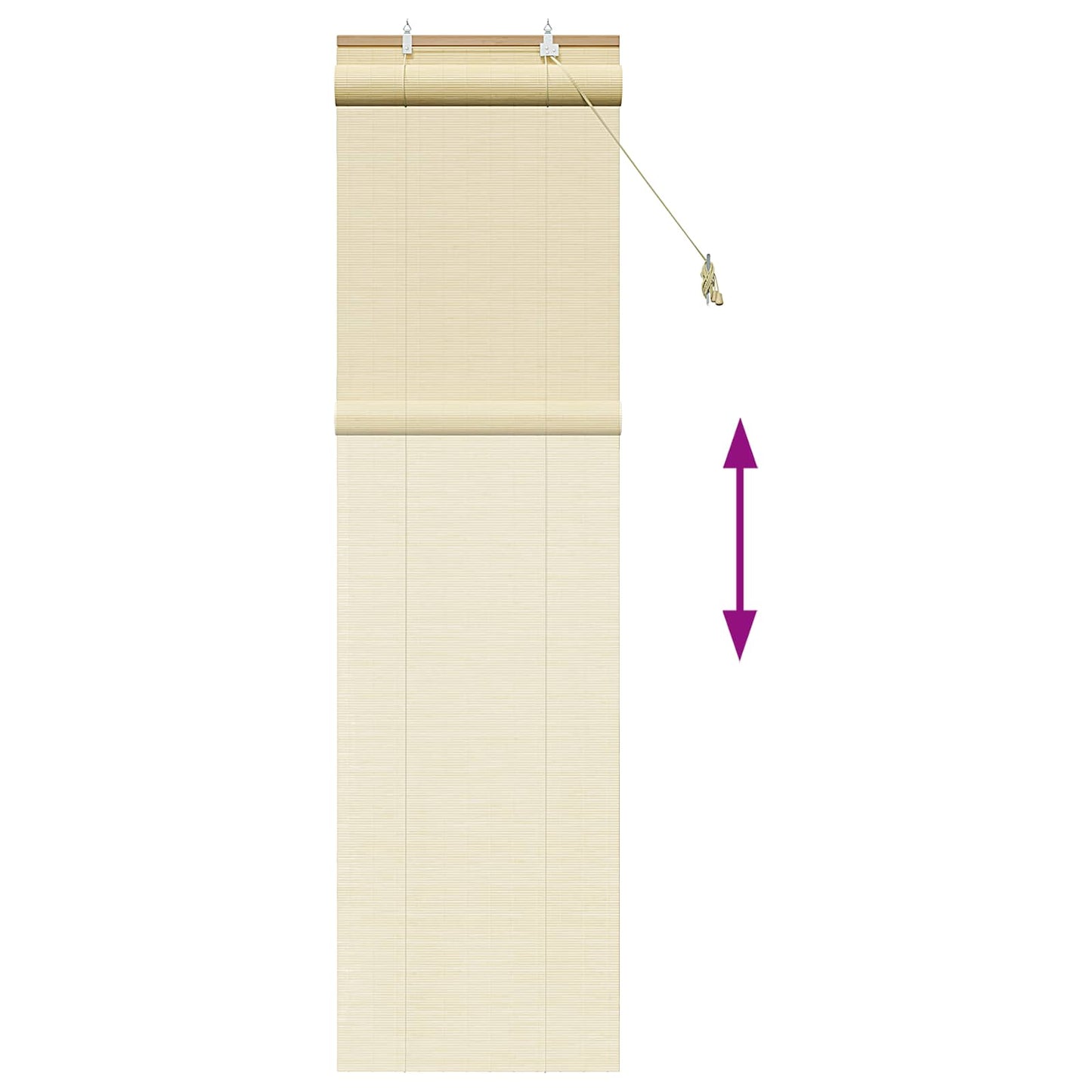 Roller Blind Natural 50 x 220 cm Bamboo