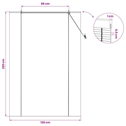 Roller Blind Natural 130 x 220 cm Bamboo