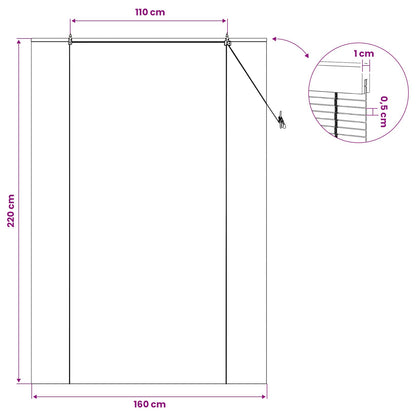 Roller Blind Natural 160 x 220 cm Bamboo