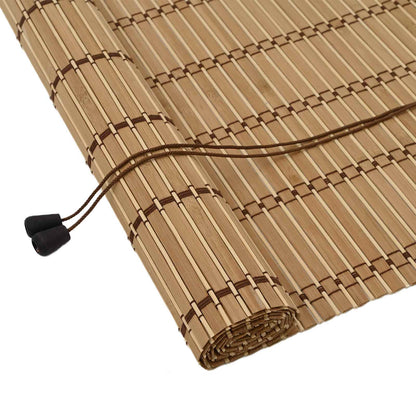 Roller Blind Natural and Brown 50 x 220 cm Bamboo