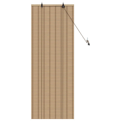 Roller Blind Natural and Brown 70 x 160 cm Bamboo