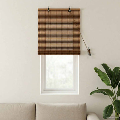 Roller Blind Brown 40 x 160 cm Bamboo