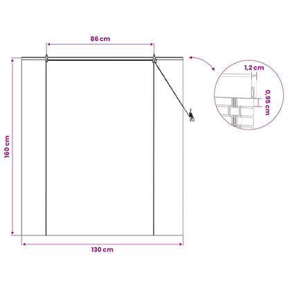 Roller Blind Brown 130 x 160 cm Bamboo