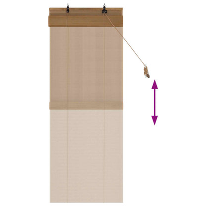 Roller Blind Brown 70 x 160 cm Bamboo