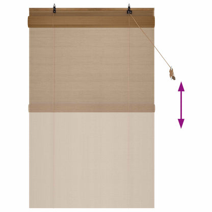 Roller Blind Brown 110 x 160 cm Bamboo