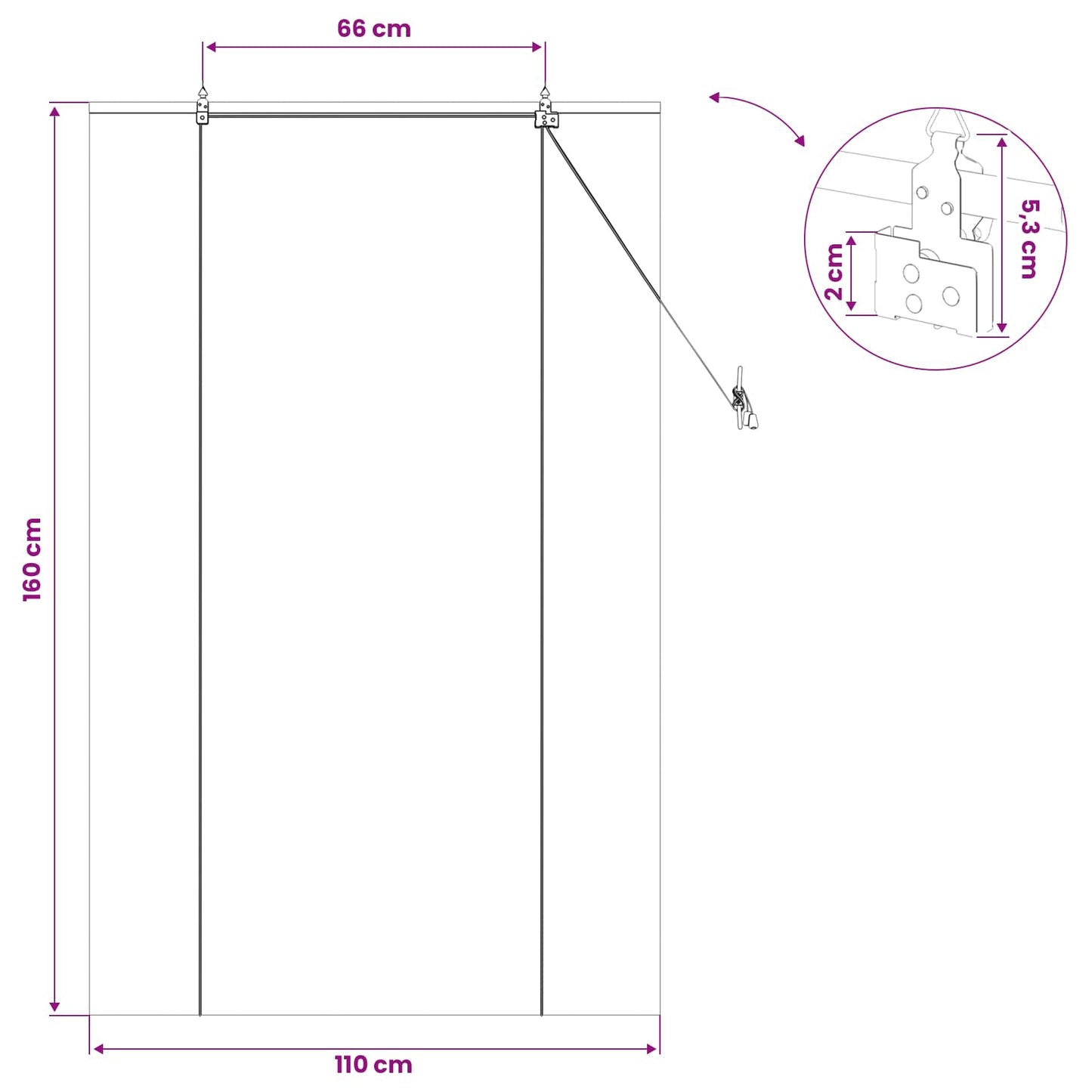 Roller Blind Brown 110 x 160 cm Bamboo