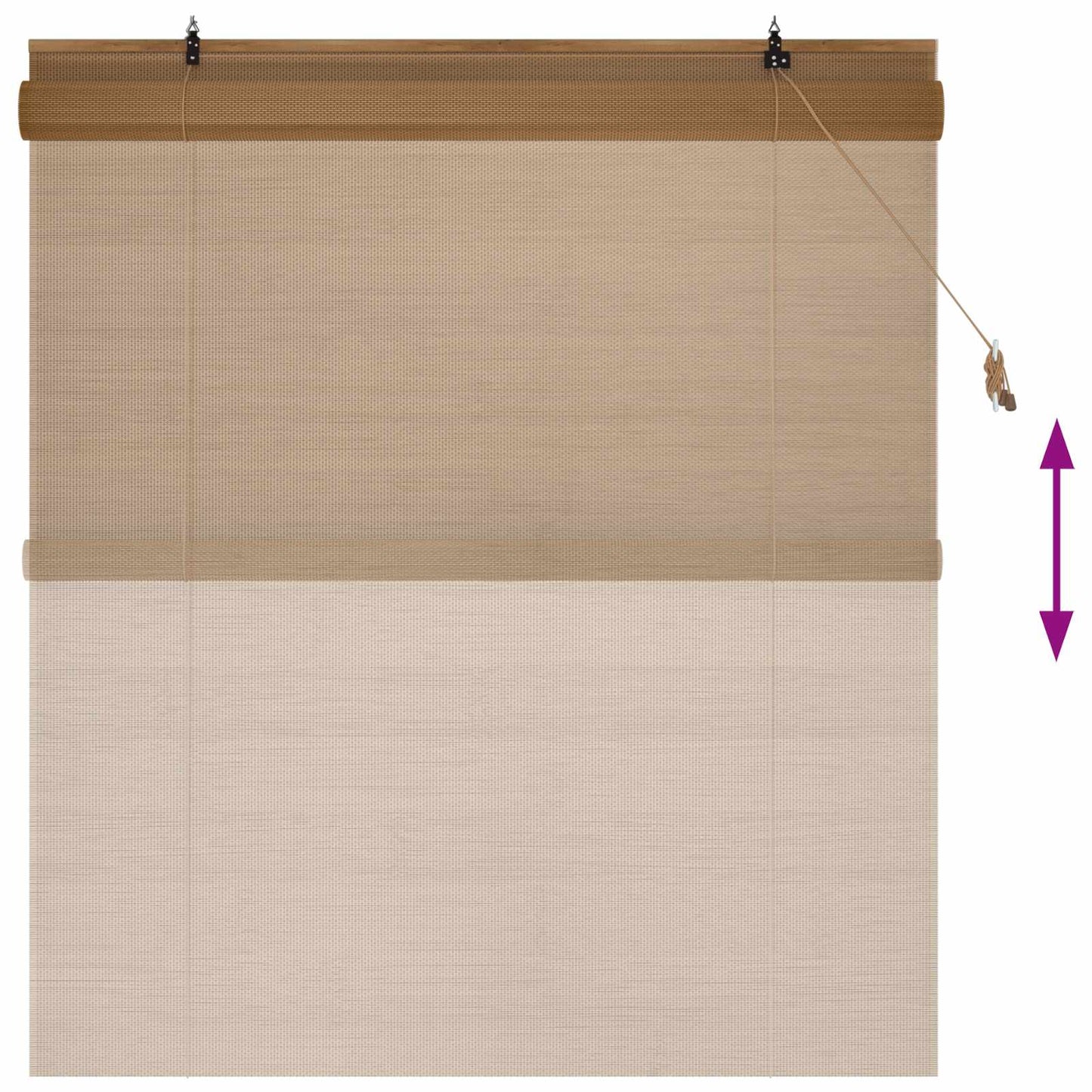 Roller Blind Brown 160 x 160 cm Bamboo