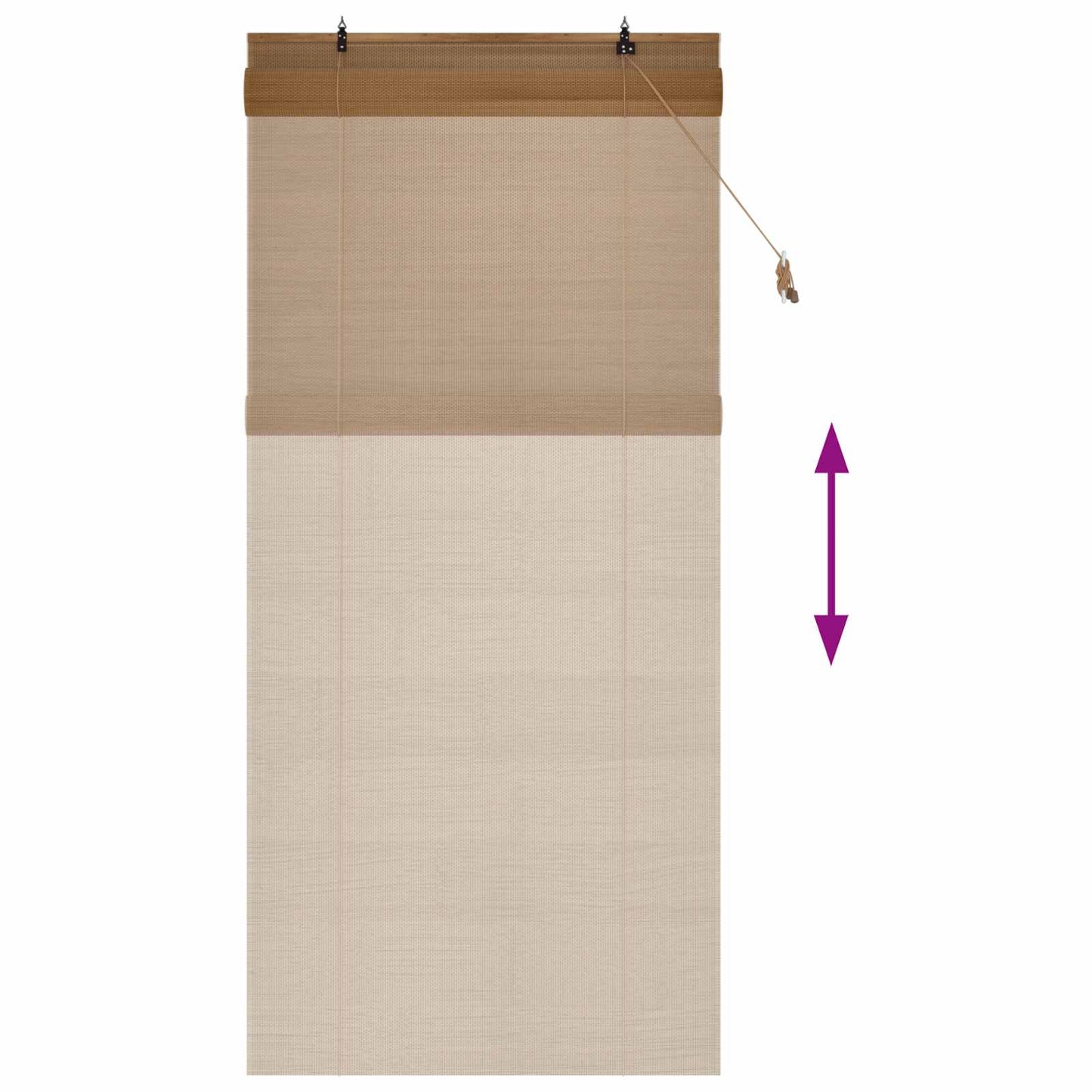 Roller Blind Brown 90 x 220 cm Bamboo
