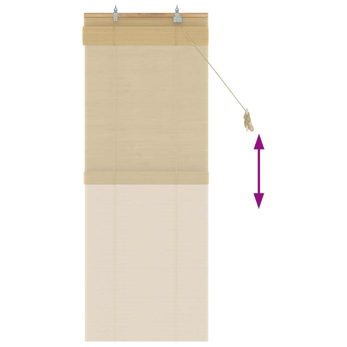Roller Blind Natural 60 x 160 cm Bamboo