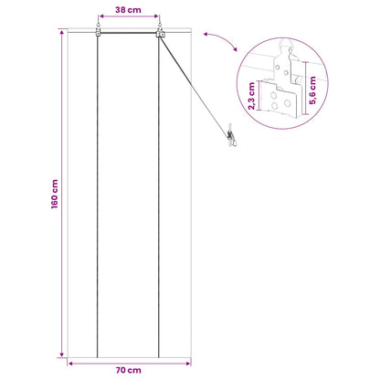 Roller Blind Natural 70 x 160 cm Bamboo