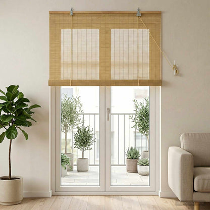 Roller Blind Natural 100 x 220 cm Bamboo