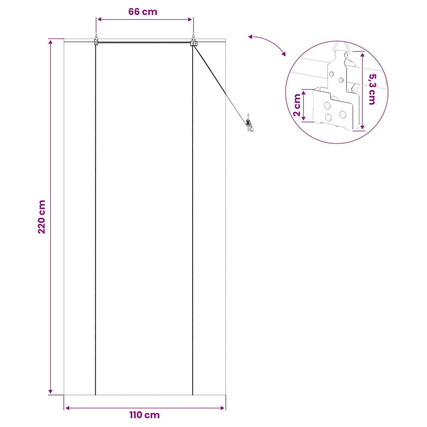 Roller Blind Natural 110 x 220 cm Bamboo
