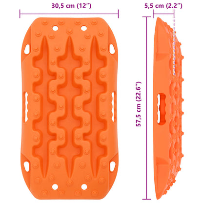 Traction Board 2 pcs Orange 57.5x30.5x5.5 cm Reinforced Nylon