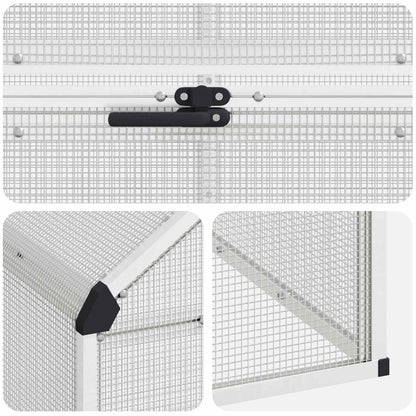 Bird Cage Silver 181.5 x 110.5 x 173.5 cm Welded Wire Mesh