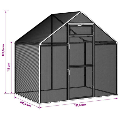 Bird Cage Silver 181.5 x 110.5 x 173.5 cm Welded Wire Mesh