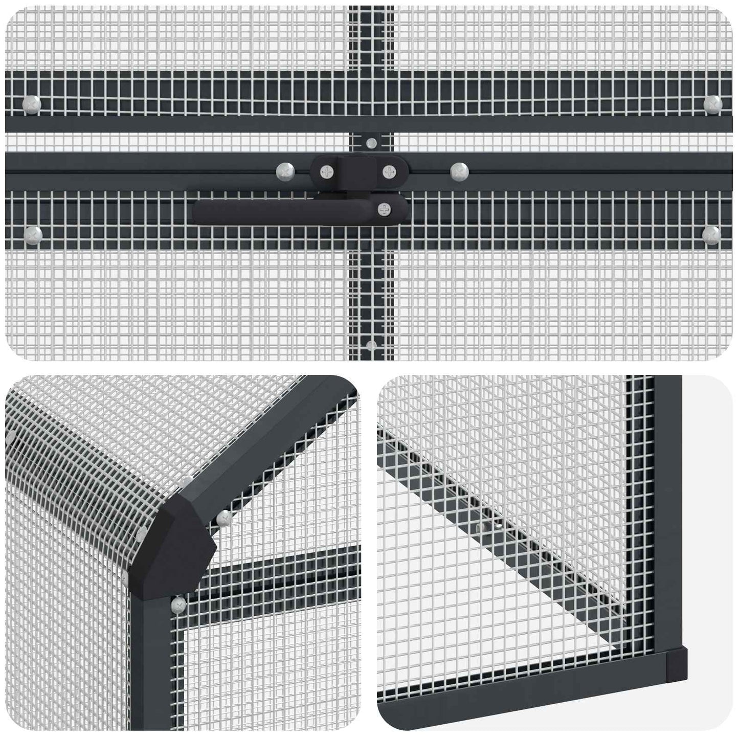 Bird Cage Anthracite 181.5 x 110.5 x 173.5 cm Welded Wire Mesh
