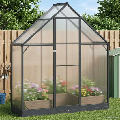 Garden Greenhouse with Door Anthracite 72.24 x 25.00 x 81.50 in
