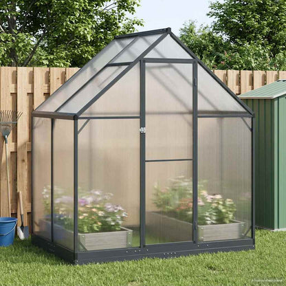 Garden Greenhouse with Door Anthracite 72.24 x 48.43 x 81.50 in