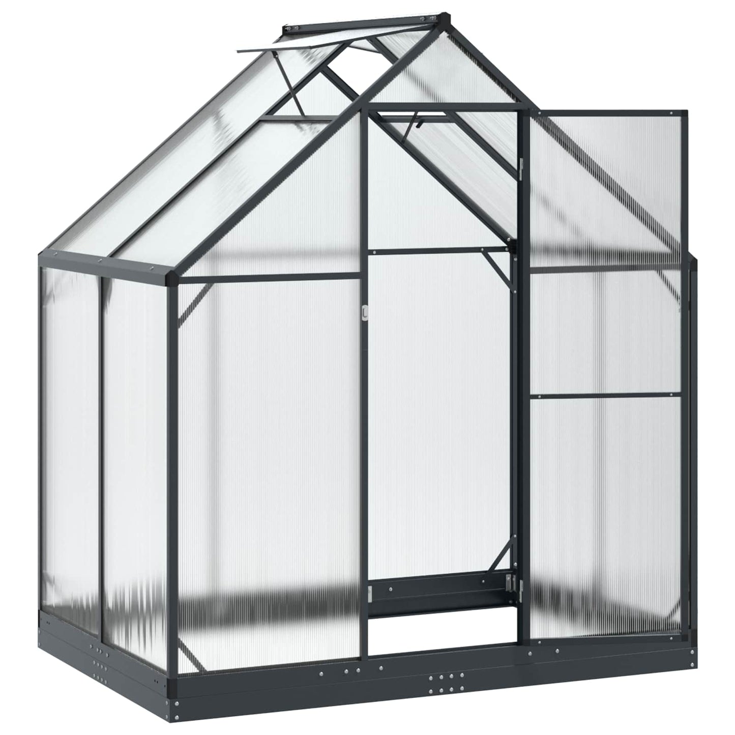 Garden Greenhouse with Door Anthracite 72.24 x 48.43 x 81.50 in