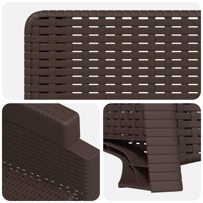 Reclining Garden Chair Rattan Look Brown PP