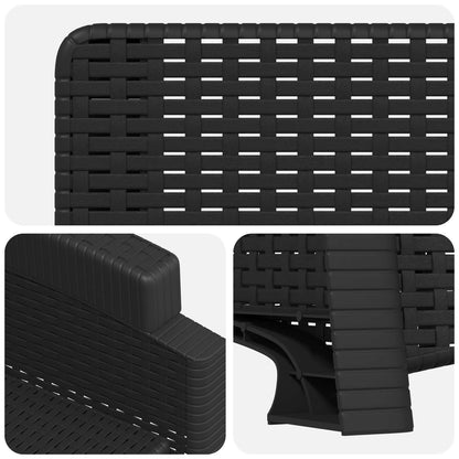 Reclining Garden Chair Rattan Look 2 pcs Anthracite PP