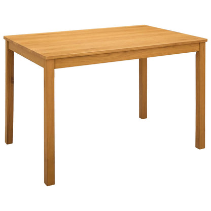 Dining Set 7 pcs Beige Solid Oak Wood