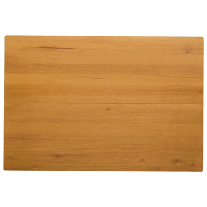 Dining Set 3 pcs Beige Solid Oak Wood