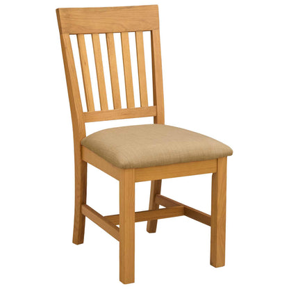 Dining Set 4 pcs Beige Solid Oak Wood