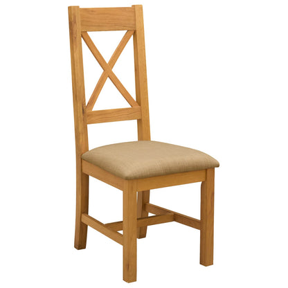 Dining Set 3 pcs Beige Solid Oak Wood