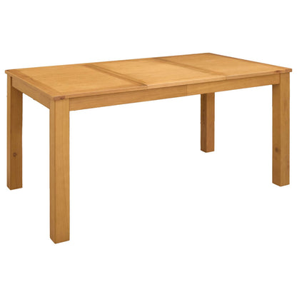 Dining Set 5 pcs Black Solid Oak Wood