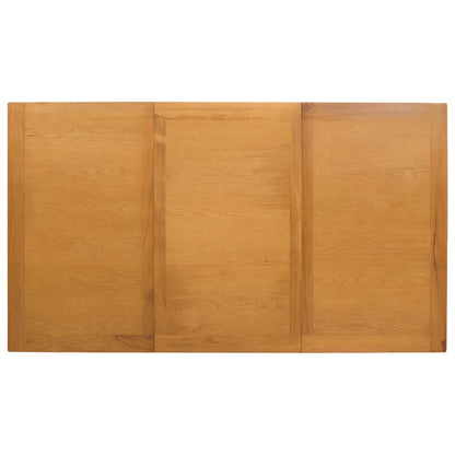 Dining Set 7 pcs Grey Solid Oak Wood