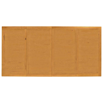 Dining Set 7 pcs Grey Solid Oak Wood