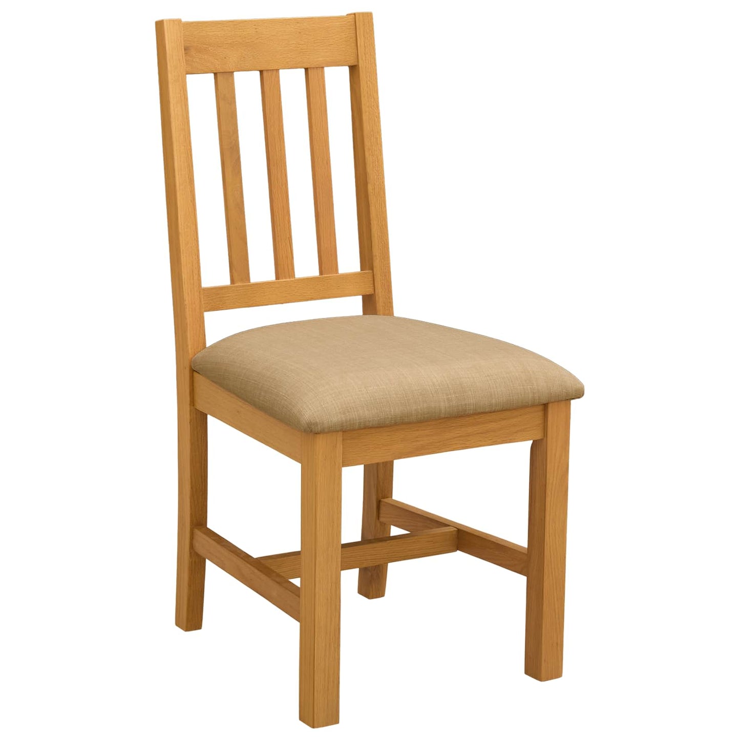 Dining Set 9 pcs Beige Solid Oak Wood