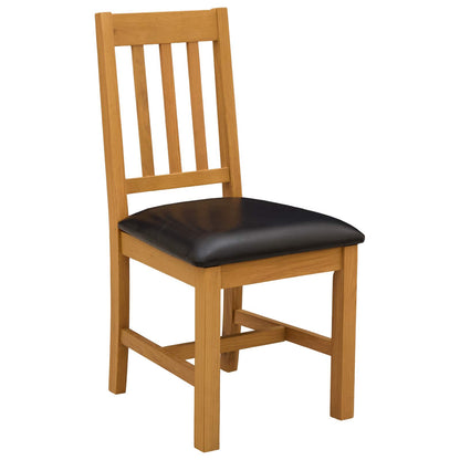 Dining Set 9 pcs Black Solid Oak Wood